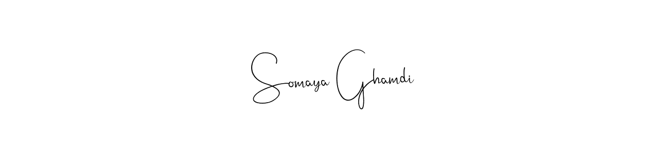 Also You can easily find your signature by using the search form. We will create Somaya Ghamdi name handwritten signature images for you free of cost using Andilay-7BmLP sign style. Somaya Ghamdi signature style 4 images and pictures png