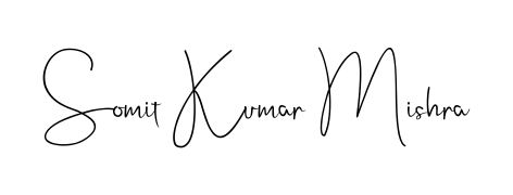 Try this chic Somit Kumar Mishra handwritten sign style. Using Andilay-7BmLP font elements, it gives your name a sleek, memorable identity. Somit Kumar Mishra signature style 4 images and pictures png