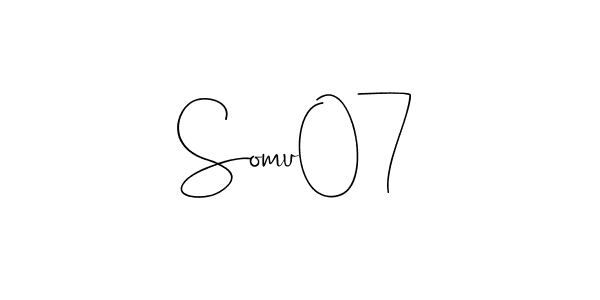 It looks lik you need a new signature style for name Somu07. Design unique handwritten (Andilay-7BmLP) signature with our free signature maker in just a few clicks. Somu07 signature style 4 images and pictures png