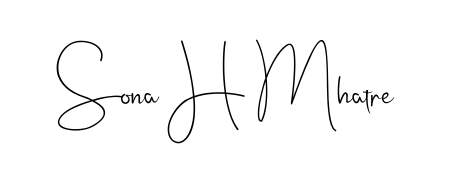 Also You can easily find your signature by using the search form. We will create Sona H Mhatre name handwritten signature images for you free of cost using Andilay-7BmLP sign style. Sona H Mhatre signature style 4 images and pictures png