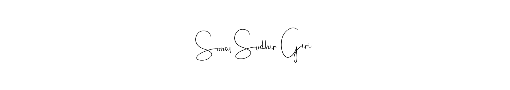 Andilay-7BmLP is a professional signature style that is perfect for those who want to add a touch of class to their signature. It is also a great choice for those who want to make their signature more unique. Get Sonal Sudhir Giri name to fancy signature for free. Sonal Sudhir Giri signature style 4 images and pictures png