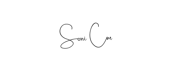 It looks lik you need a new signature style for name Soni Cm. Design unique handwritten (Andilay-7BmLP) signature with our free signature maker in just a few clicks. Soni Cm signature style 4 images and pictures png