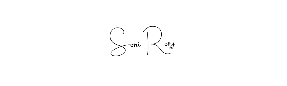 How to Draw Soni Rolly signature style? Andilay-7BmLP is a latest design signature styles for name Soni Rolly. Soni Rolly signature style 4 images and pictures png