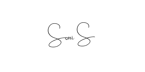 Also we have Soni S name is the best signature style. Create professional handwritten signature collection using Andilay-7BmLP autograph style. Soni S signature style 4 images and pictures png