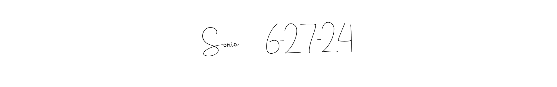 Make a beautiful signature design for name Sonia       6-27-24. Use this online signature maker to create a handwritten signature for free. Sonia       6-27-24 signature style 4 images and pictures png