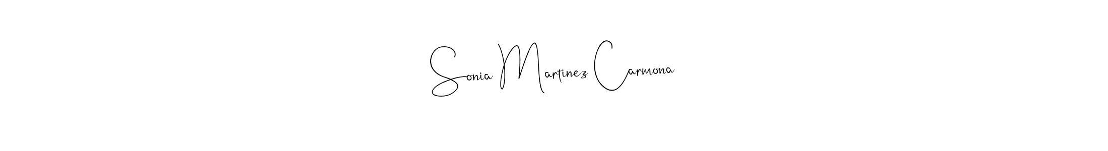 Design your own signature with our free online signature maker. With this signature software, you can create a handwritten (Andilay-7BmLP) signature for name Sonia Martinez Carmona. Sonia Martinez Carmona signature style 4 images and pictures png