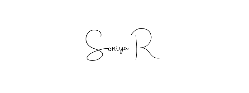 You can use this online signature creator to create a handwritten signature for the name Soniya R. This is the best online autograph maker. Soniya R signature style 4 images and pictures png