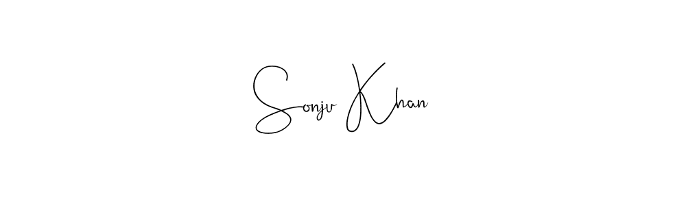 How to make Sonju Khan signature? Andilay-7BmLP is a professional autograph style. Create handwritten signature for Sonju Khan name. Sonju Khan signature style 4 images and pictures png