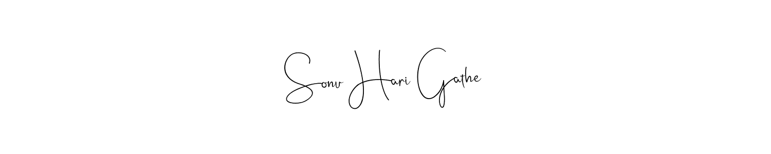 Create a beautiful signature design for name Sonu Hari Gathe. With this signature (Andilay-7BmLP) fonts, you can make a handwritten signature for free. Sonu Hari Gathe signature style 4 images and pictures png