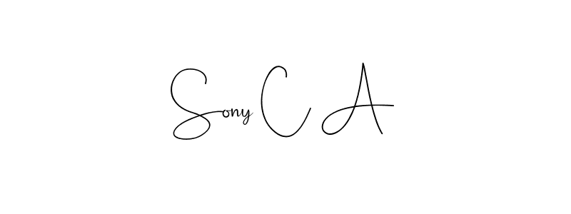 Also we have Sony C A name is the best signature style. Create professional handwritten signature collection using Andilay-7BmLP autograph style. Sony C A signature style 4 images and pictures png