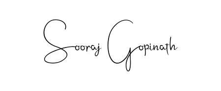 A modern signature idea for name Sooraj Gopinath using Andilay-7BmLP font. Clean strokes and elegant curves make it stand out instantly. Sooraj Gopinath signature style 4 images and pictures png