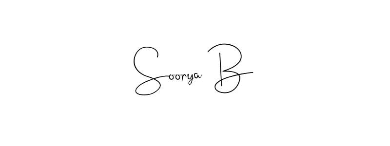 How to Draw Soorya B signature style? Andilay-7BmLP is a latest design signature styles for name Soorya B. Soorya B signature style 4 images and pictures png