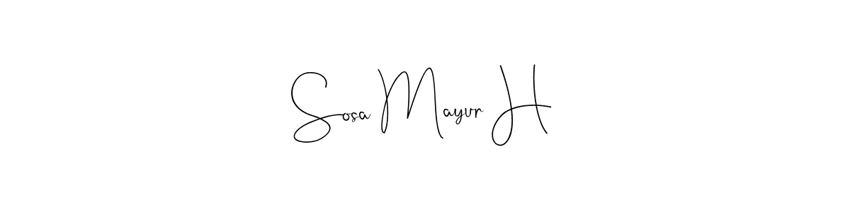 You can use this online signature creator to create a handwritten signature for the name Sosa Mayur H. This is the best online autograph maker. Sosa Mayur H signature style 4 images and pictures png