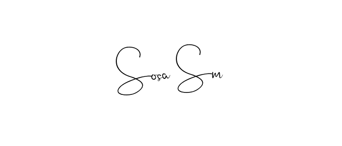 How to make Sosa Sm signature? Andilay-7BmLP is a professional autograph style. Create handwritten signature for Sosa Sm name. Sosa Sm signature style 4 images and pictures png