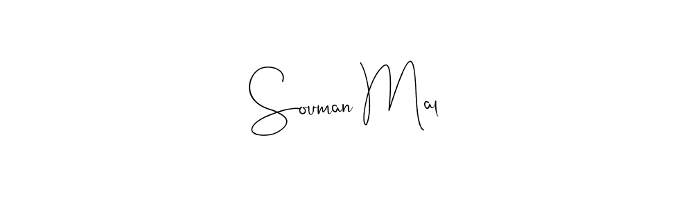 Make a beautiful signature design for name Souman Mal. With this signature (Andilay-7BmLP) style, you can create a handwritten signature for free. Souman Mal signature style 4 images and pictures png