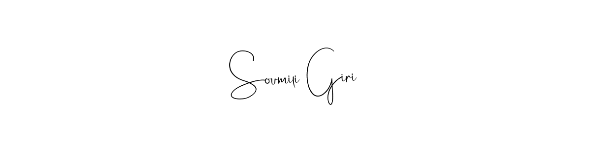 if you are searching for the best signature style for your name Soumili Giri. so please give up your signature search. here we have designed multiple signature styles  using Andilay-7BmLP. Soumili Giri signature style 4 images and pictures png