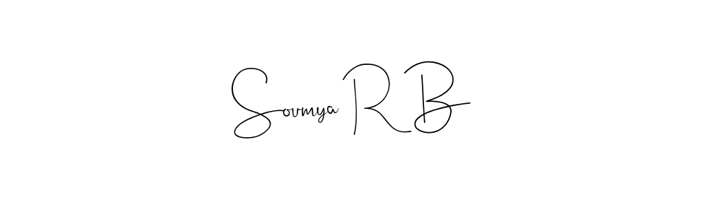 Make a short Soumya R B signature style. Manage your documents anywhere anytime using Andilay-7BmLP. Create and add eSignatures, submit forms, share and send files easily. Soumya R B signature style 4 images and pictures png