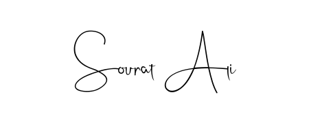 Discover how Sourat Ali looks in an executive cursive font (Andilay-7BmLP). Perfect for legal documents, invoices, and certificates. Sourat Ali signature style 4 images and pictures png