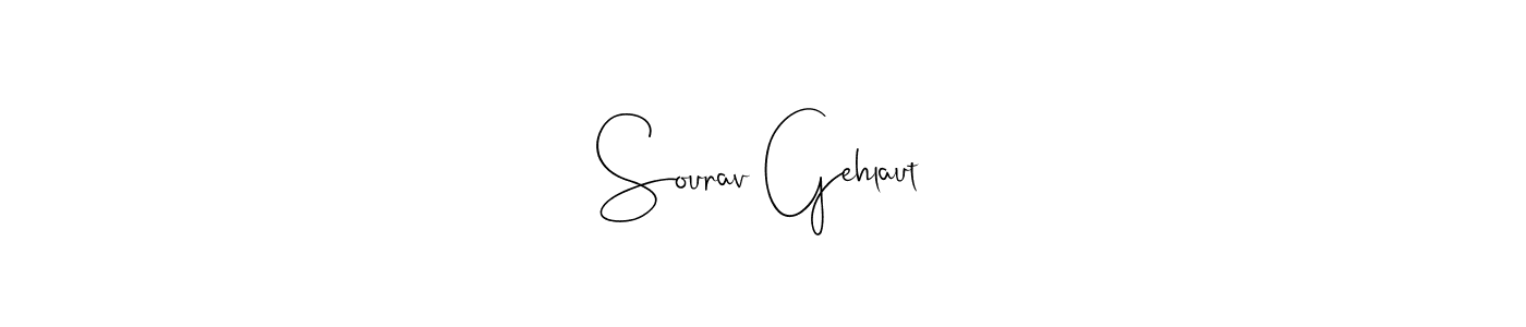 Use a signature maker to create a handwritten signature online. With this signature software, you can design (Andilay-7BmLP) your own signature for name Sourav Gehlaut. Sourav Gehlaut signature style 4 images and pictures png