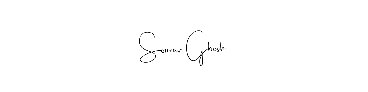 How to make Sourav Ghosh name signature. Use Andilay-7BmLP style for creating short signs online. This is the latest handwritten sign. Sourav Ghosh signature style 4 images and pictures png