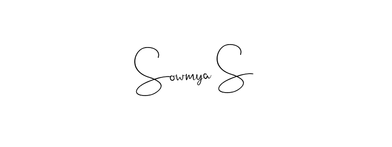 Design your own signature with our free online signature maker. With this signature software, you can create a handwritten (Andilay-7BmLP) signature for name Sowmya S. Sowmya S signature style 4 images and pictures png