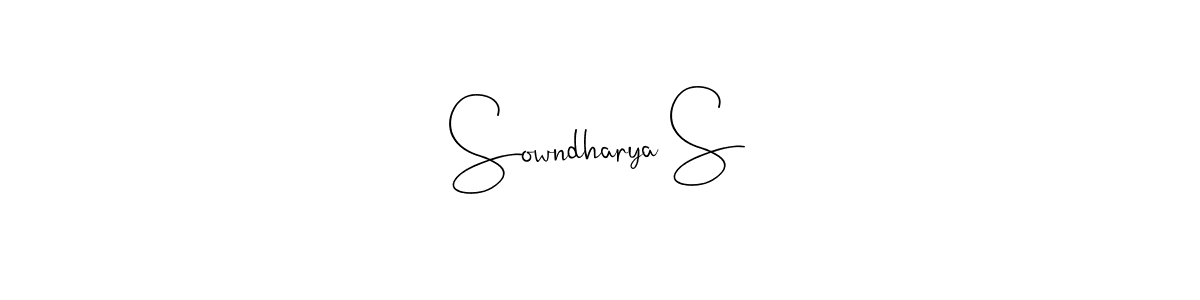 Once you've used our free online signature maker to create your best signature Andilay-7BmLP style, it's time to enjoy all of the benefits that Sowndharya S name signing documents. Sowndharya S signature style 4 images and pictures png