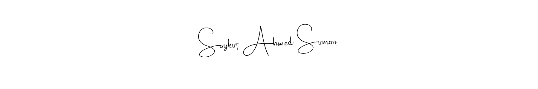 Design your own signature with our free online signature maker. With this signature software, you can create a handwritten (Andilay-7BmLP) signature for name Soykut Ahmed Sumon. Soykut Ahmed Sumon signature style 4 images and pictures png