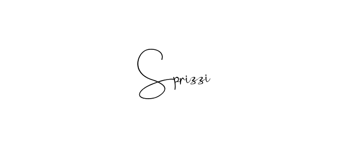 How to make Sprizzi name signature. Use Andilay-7BmLP style for creating short signs online. This is the latest handwritten sign. Sprizzi signature style 4 images and pictures png