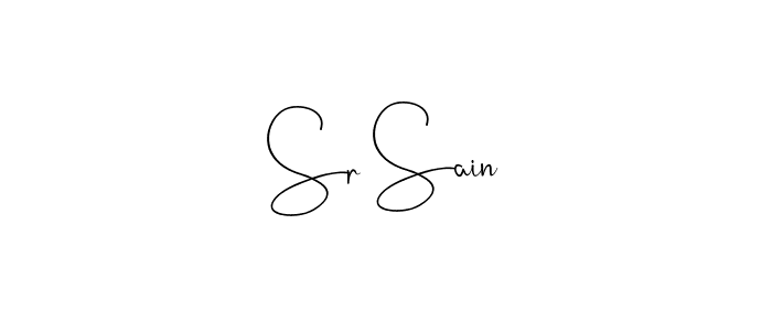 You should practise on your own different ways (Andilay-7BmLP) to write your name (Sr Sain) in signature. don't let someone else do it for you. Sr Sain signature style 4 images and pictures png