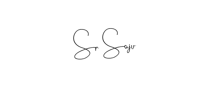 You should practise on your own different ways (Andilay-7BmLP) to write your name (Sr Saju) in signature. don't let someone else do it for you. Sr Saju signature style 4 images and pictures png