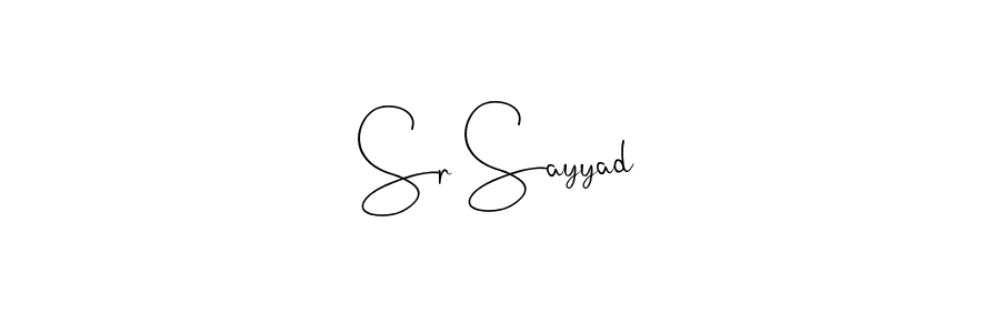 Use a signature maker to create a handwritten signature online. With this signature software, you can design (Andilay-7BmLP) your own signature for name Sr Sayyad. Sr Sayyad signature style 4 images and pictures png
