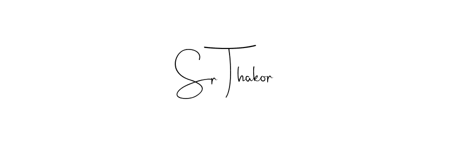 Also You can easily find your signature by using the search form. We will create Sr Thakor name handwritten signature images for you free of cost using Andilay-7BmLP sign style. Sr Thakor signature style 4 images and pictures png