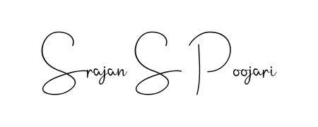 Turn your name Srajan S Poojari into a signature brand with Andilay-7BmLP styling. Download in standard PNG or transparent format anytime. Srajan S Poojari signature style 4 images and pictures png