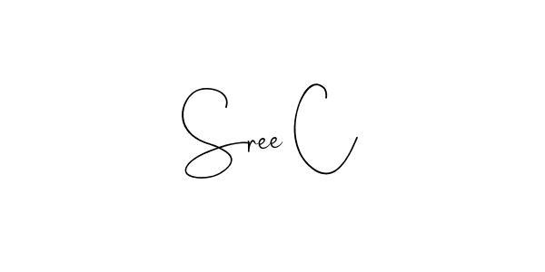 Also You can easily find your signature by using the search form. We will create Sree C name handwritten signature images for you free of cost using Andilay-7BmLP sign style. Sree C signature style 4 images and pictures png