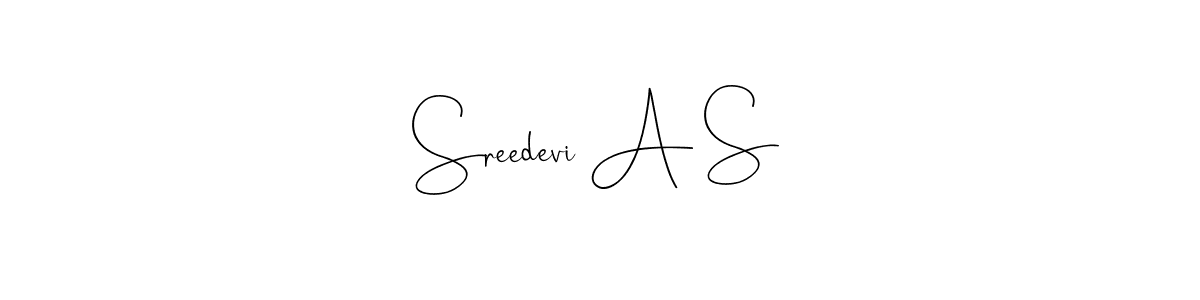 if you are searching for the best signature style for your name Sreedevi A S. so please give up your signature search. here we have designed multiple signature styles  using Andilay-7BmLP. Sreedevi A S signature style 4 images and pictures png