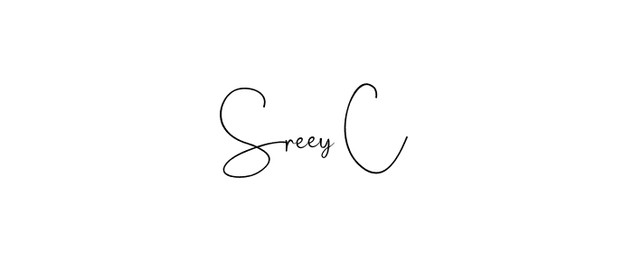Use a signature maker to create a handwritten signature online. With this signature software, you can design (Andilay-7BmLP) your own signature for name Sreey C. Sreey C signature style 4 images and pictures png