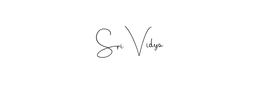 Make a beautiful signature design for name Sri Vidya. With this signature (Andilay-7BmLP) style, you can create a handwritten signature for free. Sri Vidya signature style 4 images and pictures png