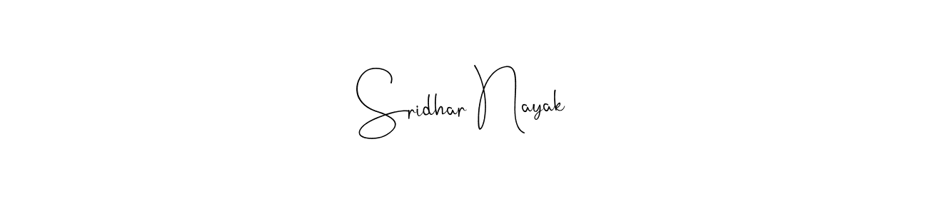 Use a signature maker to create a handwritten signature online. With this signature software, you can design (Andilay-7BmLP) your own signature for name Sridhar Nayak. Sridhar Nayak signature style 4 images and pictures png