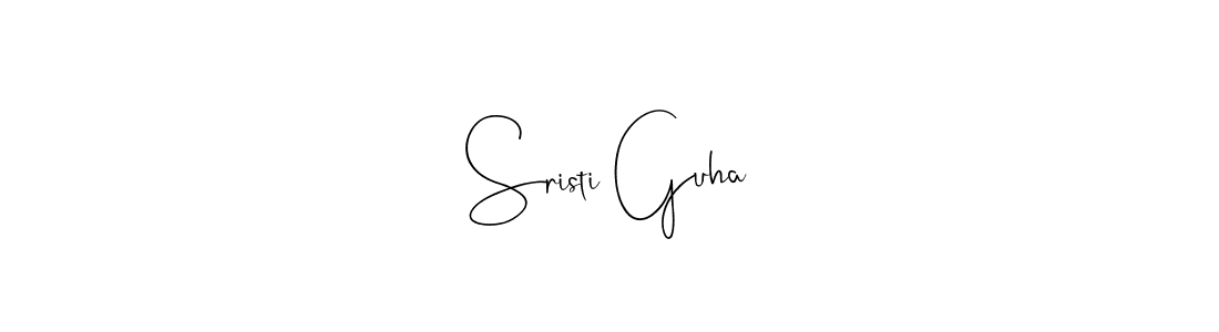 How to make Sristi Guha name signature. Use Andilay-7BmLP style for creating short signs online. This is the latest handwritten sign. Sristi Guha signature style 4 images and pictures png
