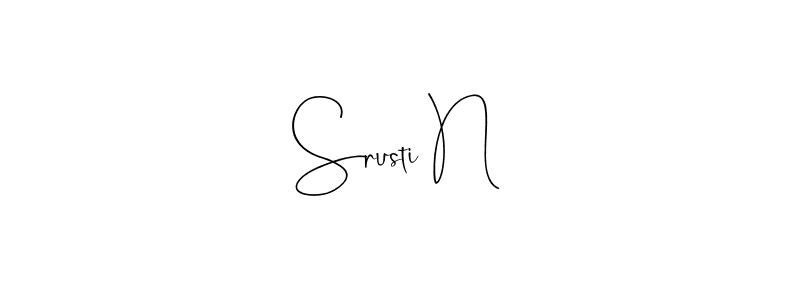 How to Draw Srusti N signature style? Andilay-7BmLP is a latest design signature styles for name Srusti N. Srusti N signature style 4 images and pictures png