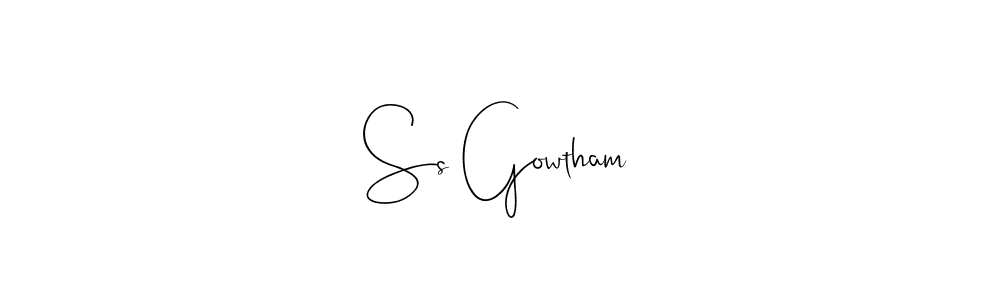 Use a signature maker to create a handwritten signature online. With this signature software, you can design (Andilay-7BmLP) your own signature for name Ss Gowtham. Ss Gowtham signature style 4 images and pictures png