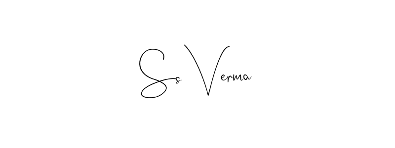 Make a beautiful signature design for name Ss Verma. With this signature (Andilay-7BmLP) style, you can create a handwritten signature for free. Ss Verma signature style 4 images and pictures png