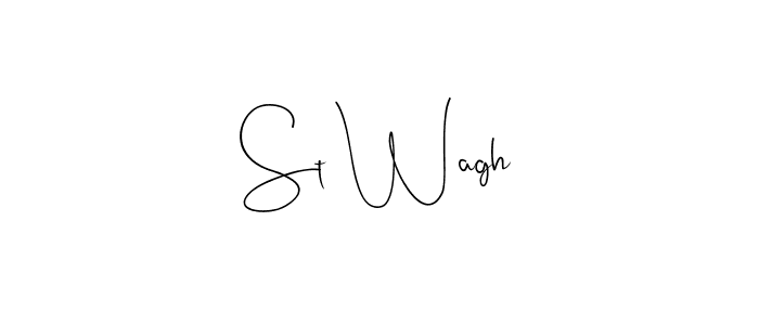 Best and Professional Signature Style for St Wagh. Andilay-7BmLP Best Signature Style Collection. St Wagh signature style 4 images and pictures png