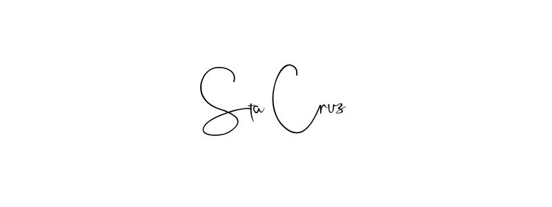 Make a beautiful signature design for name Sta Cruz. With this signature (Andilay-7BmLP) style, you can create a handwritten signature for free. Sta Cruz signature style 4 images and pictures png