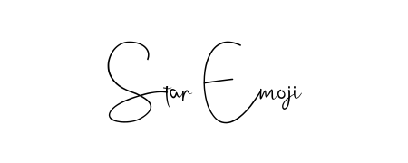 Personalize your online presence with Star Emoji signature rendered in elegant Andilay-7BmLP font. Great for website footers and blogs. Star Emoji signature style 4 images and pictures png