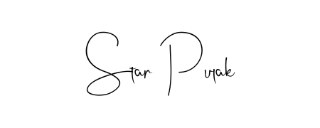 How to make Star Pulak name signature. Use Andilay-7BmLP style for creating short signs online. This is the latest handwritten sign. Star Pulak signature style 4 images and pictures png