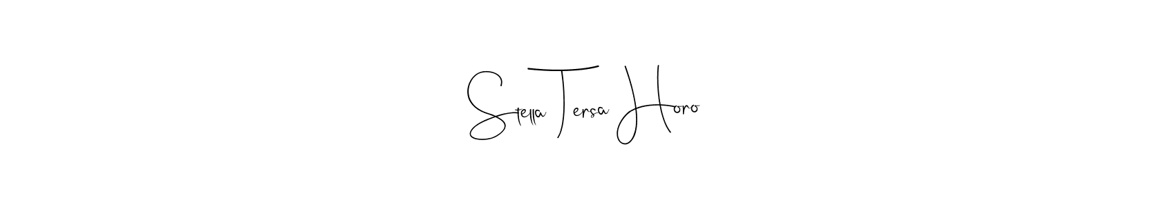 How to make Stella Tersa Horo name signature. Use Andilay-7BmLP style for creating short signs online. This is the latest handwritten sign. Stella Tersa Horo signature style 4 images and pictures png