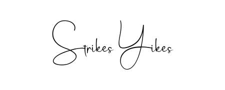 Enhance your business communications with Strikes Yikes signature in Andilay-7BmLP lettering. Clean, modern, and universally compatible. Strikes Yikes signature style 4 images and pictures png