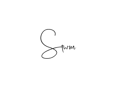 You should practise on your own different ways (Andilay-7BmLP) to write your name (Stwm) in signature. don't let someone else do it for you. Stwm signature style 4 images and pictures png