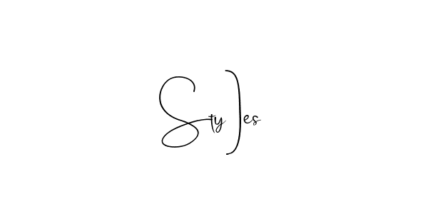 How to make Sty]es name signature. Use Andilay-7BmLP style for creating short signs online. This is the latest handwritten sign. Sty]es signature style 4 images and pictures png